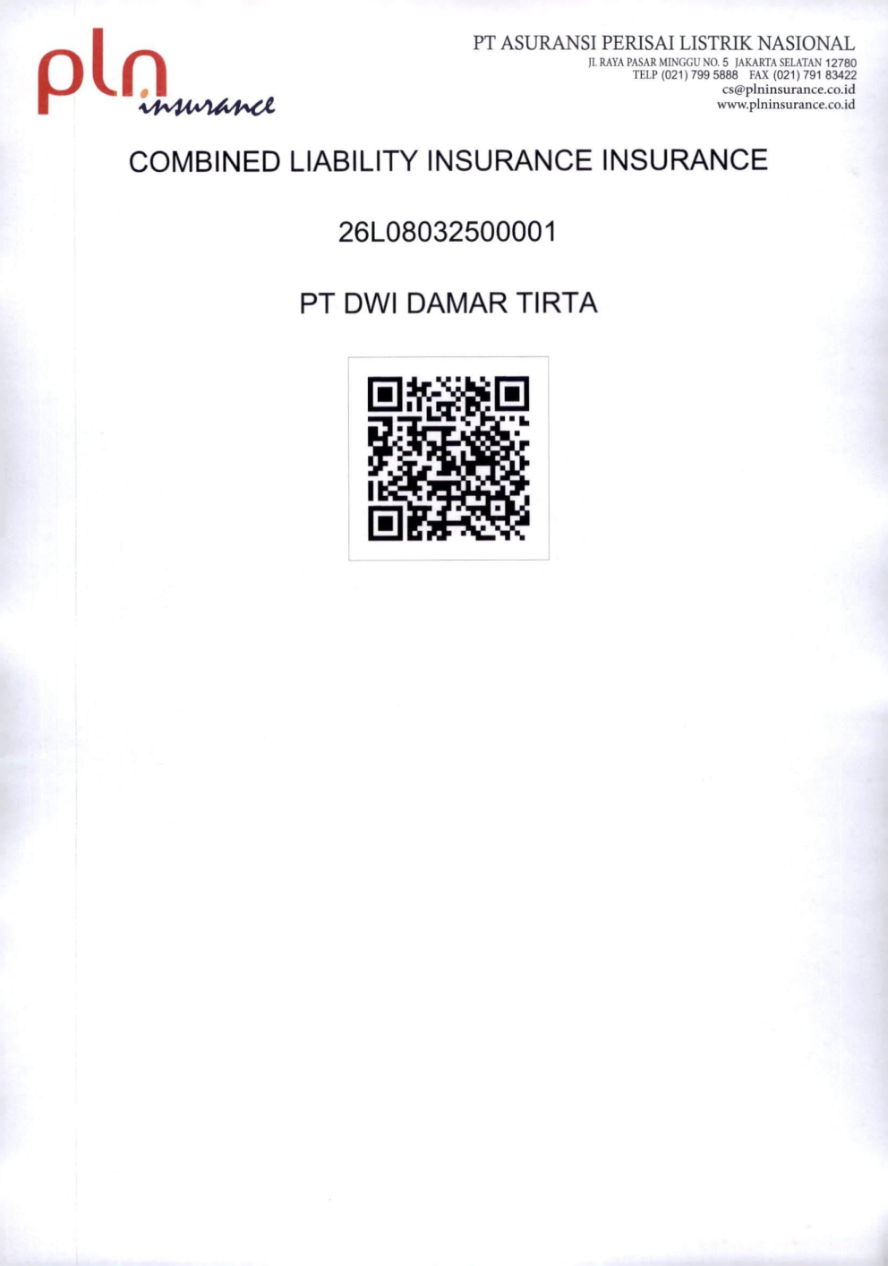 Asuransi PT Dwi Damar Tirta